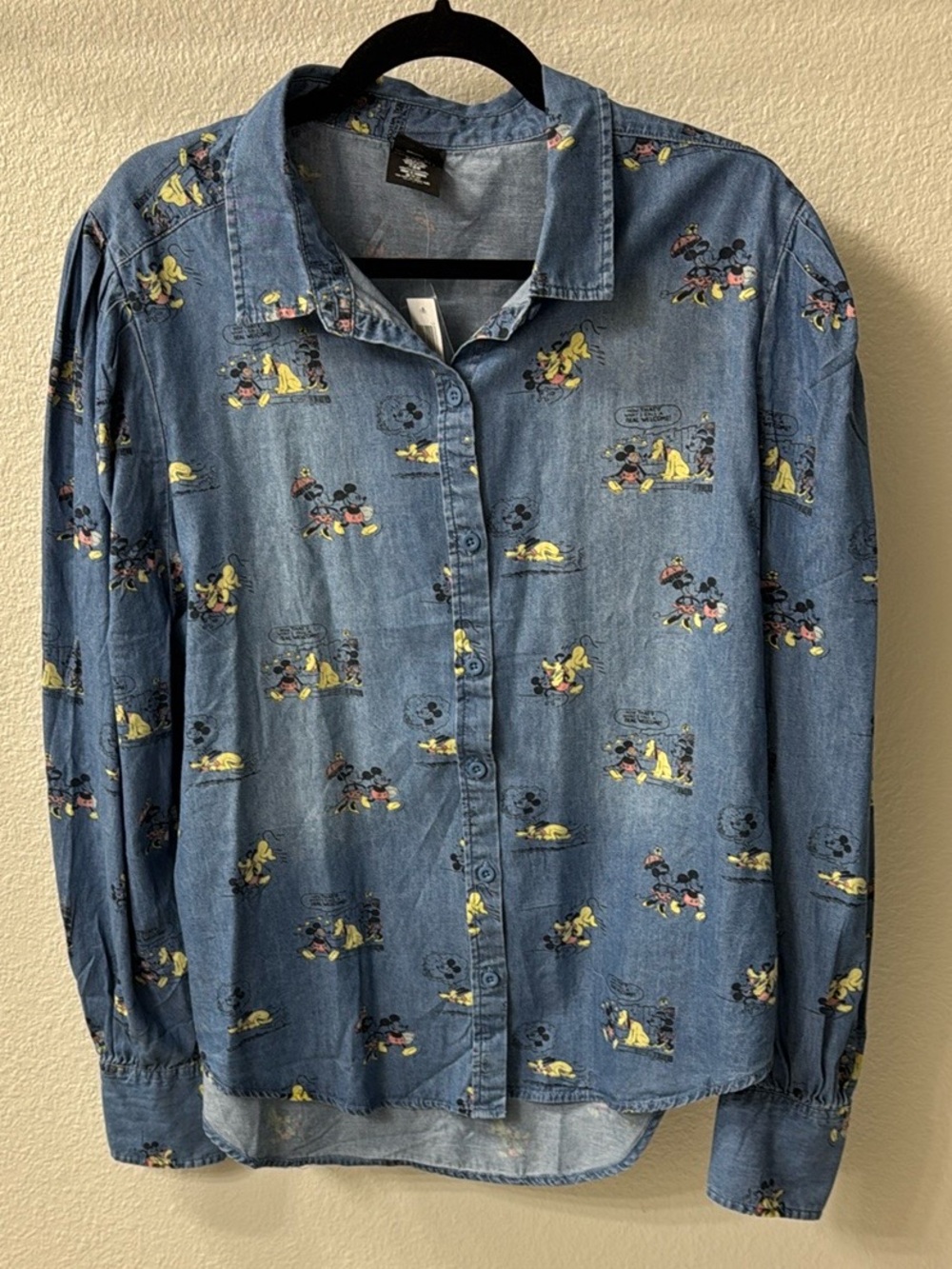 Disney denim button up